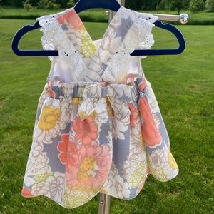 Baby Starters: sundress in blue, yellow, white, watermelon & green.  6 months.